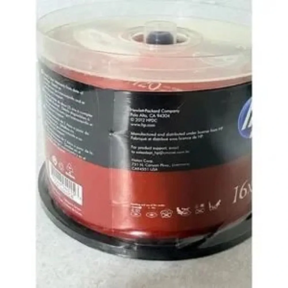 HP DVD-R 50-Pack in Black and Red Spindle